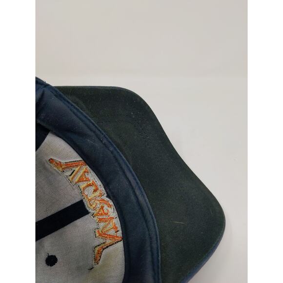 Cedar Point Valravn Rollercoaster Strapback Adjustable Hat Distressed Blue - Picture 8 of 9
